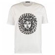 Versace White Leather Studded Medusa T-Shirt Online