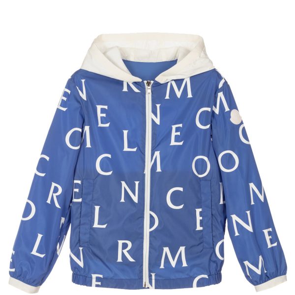 Kids Moncler Blue Logo Jacket Supply