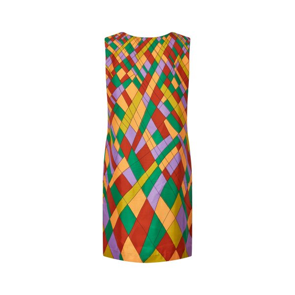 1960s Novelty Stained Glass Window Shift Dress Online now