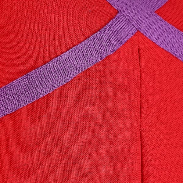 1969 Rudi Gernreich Red and Purple Wool Maxi Dress Online now