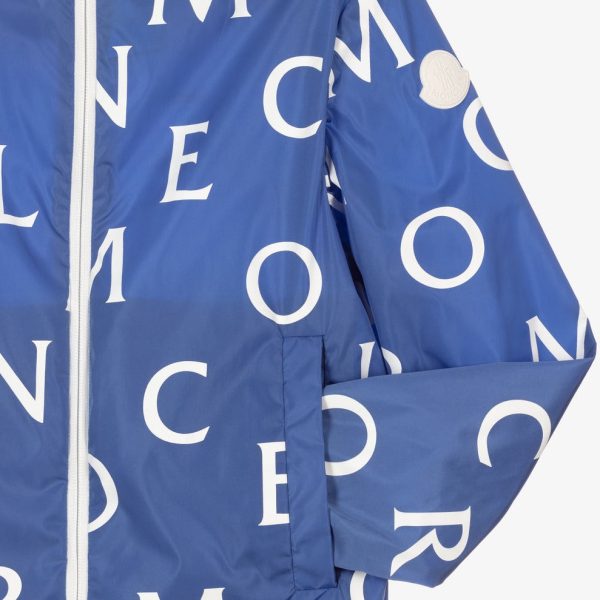 Kids Moncler Blue Logo Jacket Supply