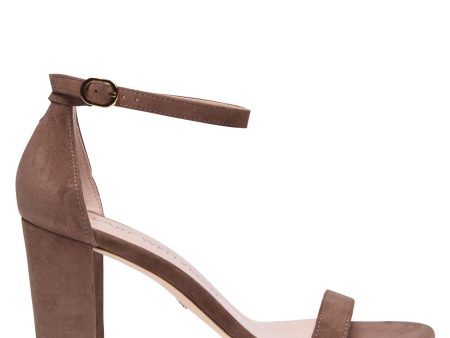 Stuart Weitzman Suede Heeled Sandals Online Hot Sale