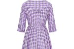 1950s Sambo Fashions Purple and White Silk Shirtwaister Dress Supply