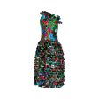 2008 Runway Oscar de la Renta Strapless Ruffle Tiered Dress Fashion