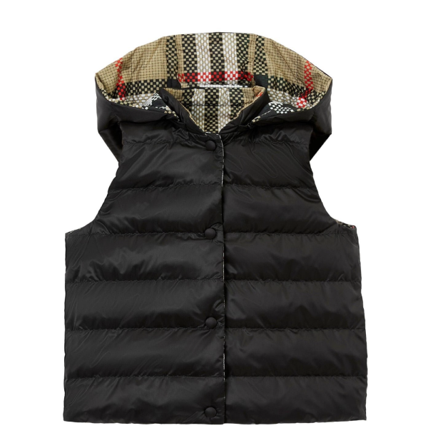 Kids Burberry Reversible Check Puffer Gilet Online now