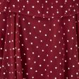 1970s Norman Berg Burgundy and White Polka Dot Tiered Dress Cheap