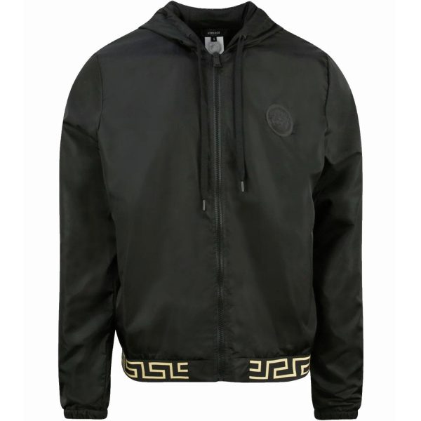 Versace Logo Hooded Windbreaker For Sale