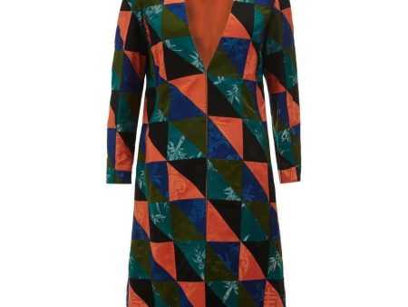 1960s Couture Patchwork Chinese Silk Coat Online Sale