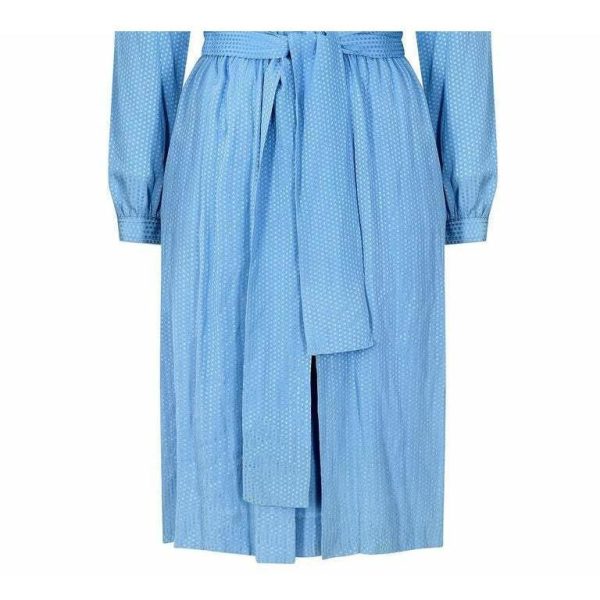 1970s Louis Feraud Sky Blue Silk Shirtwaister Dress Online now