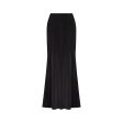 1970s Diana Leslie Black Velvet Fishtail Maxi Skirt Online Hot Sale