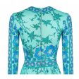 1970s Emilio Pucci Turquoise Printed Silk Jersey Dress With Cross Over Bodice Fashion