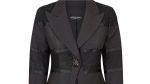 1998 Runway Jacques Fath Black Silk Lacework Jacket For Discount