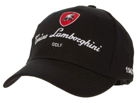 Lamborghini Black Embroidered Golf Cap For Cheap