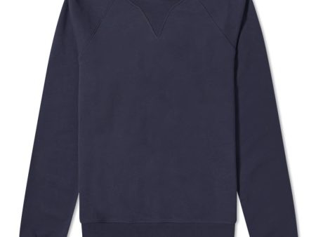 Balmain Navy Embossed Tape Logo Sweatshirt Discount