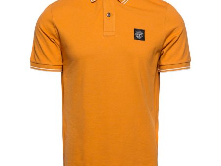 Stone Island Orange Polo Shirt For Sale