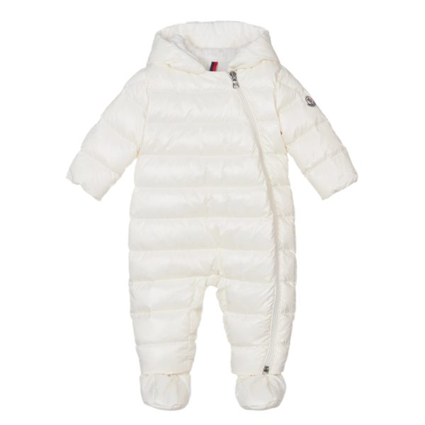 Moncler Ivory Down Padded Indro Puffer Snowsuit Online