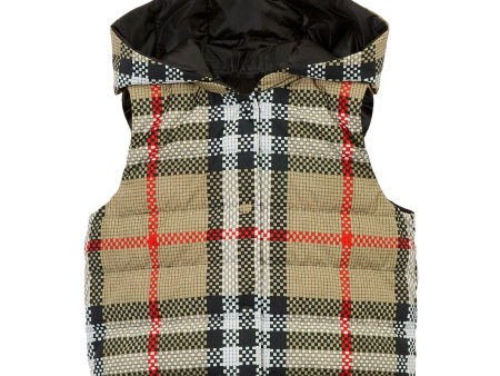 Kids Burberry Reversible Check Puffer Gilet Online now