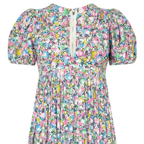 Ossie Clark for Radley Celia Birtwell Bubble Print Smock Dress circa 1969 Online now