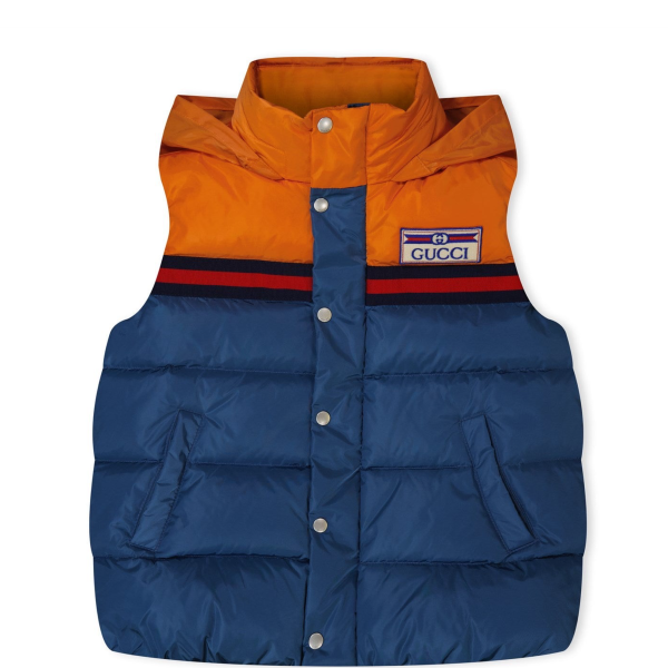 Kids Gucci Logo-Patch Padded Gilet on Sale