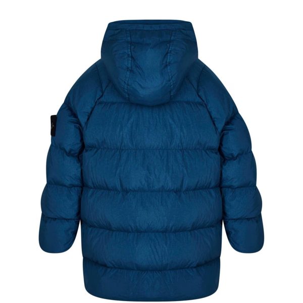 Stone Island Junior Crinkle Reps Down Coat Cheap