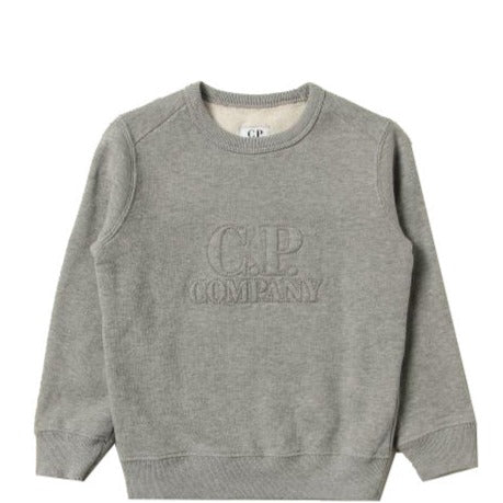 Kids CP Company Grey Embroidered Logo Sweatshirt Online