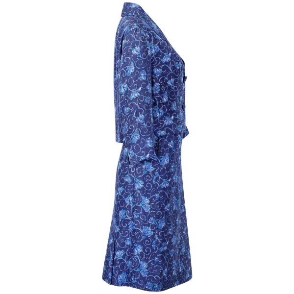 1950s Hardy Amies Blue Floral Skirt Suit For Cheap