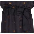 Kitty Copeland 1950s Black Taffeta Silk Polkadot Dress Online now