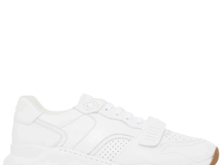 Burberry White Ramsey Trainers Online Hot Sale