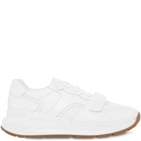 Burberry White Ramsey Trainers Online Hot Sale