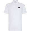 Dolce & Gabbana White Plaque Slim Fit Polo Shirt Online Hot Sale