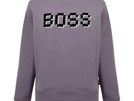 BOSS Pixel Logo Sweatshirt For Sale