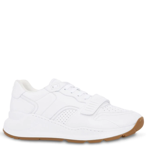 Burberry White Ramsey Trainers Online Hot Sale