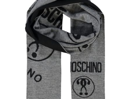 Moschino Wool Large Logo Scarf Online now