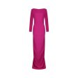 1990s Guy Laroche Couture Pink Silk Crepe Dress For Sale