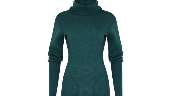 1980s Alaia Wool Teal Green Bodycon Dress For Cheap