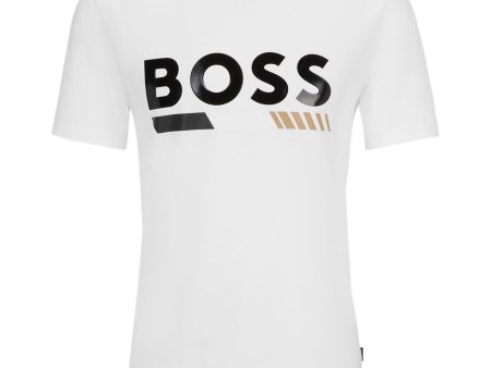 BOSS White Logo T-Shirt For Discount