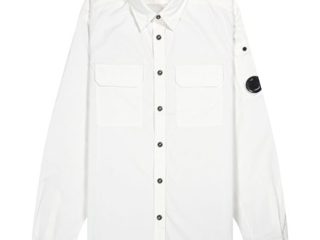 CP Company White Arm Lens Shirt For Discount