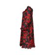 1994 Yves Saint Laurent Wool Roseprint Dress For Sale