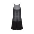 2000s Runway Documented Chanel Black Silk Slip Dress Discount