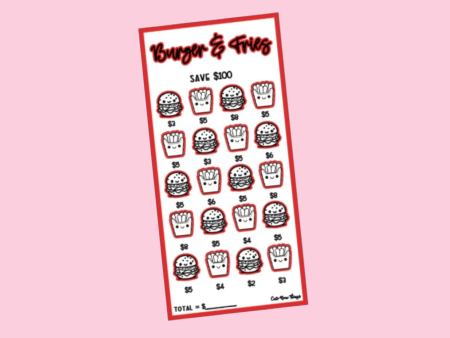 Savings Insert or Cash Envelope | Square | Burger & Fries For Cheap