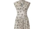 1950s Victor Josselyn Silk Floral Rose Spray Print Dress Online Hot Sale