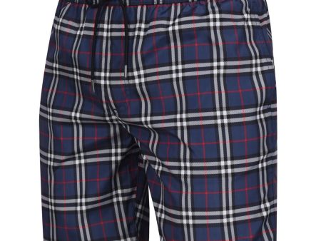 Burberry Navy Vintage Check Swimshorts on Sale