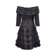 1980s Arnold Scaasi Couture Black Velvet Rosette Dress Sale