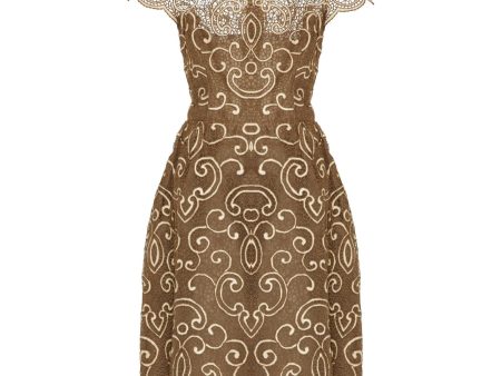 1960s Samuel Winston Gold Lace Dress Online