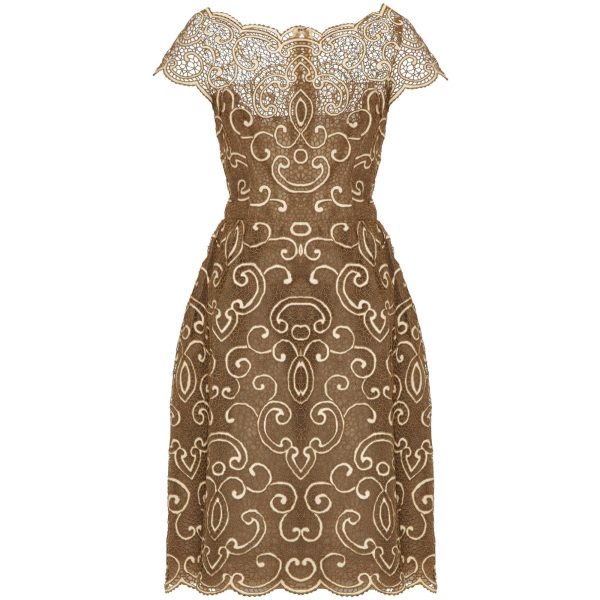 1960s Samuel Winston Gold Lace Dress Online