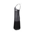 2000s Runway Documented Chanel Black Silk Slip Dress Discount