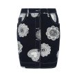 1990s Moschino Denim and Doily Novelty Print Mini Skirt Hot on Sale