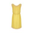 1960s French Couture Yellow Silk Chiffon Sequin Beaded Dress Online