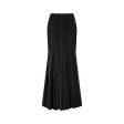 1970s Diana Leslie Black Velvet Fishtail Maxi Skirt Online Hot Sale