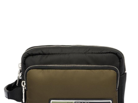 Prada Logo Patch Multi Pocket Washbag Online Hot Sale